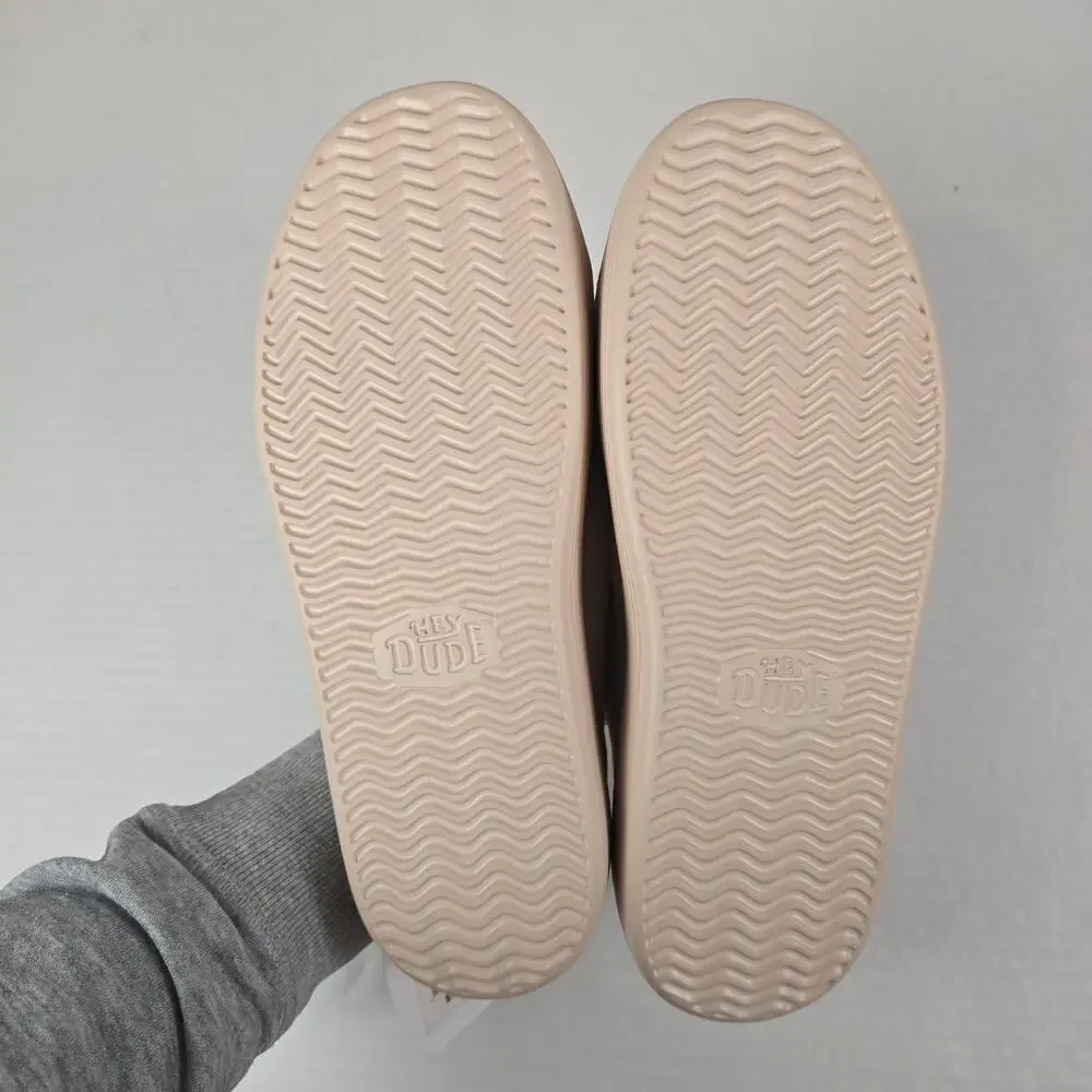 Hey Dude Austin Lift Classic Slip-On Mules Womens Size 9 Blush Platform Shoes